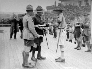 Presentation of the Medal of Merit to Capt. MIchaelson, Blackpool Rally 1930