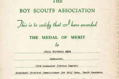 Medal of Merit 1957