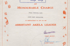 Asst. Akela Leader 1955