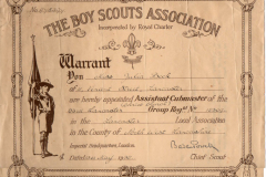 Asst. Cubmaster 1938